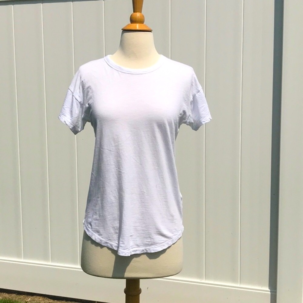 NWOT Madewell  100% Cotton White Crewneck Short Sleeve Top Size Small